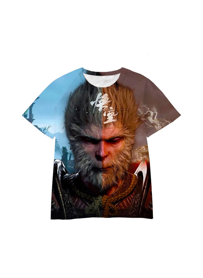 Black Myth Wukong Men's Short Sleeve 3D Printing