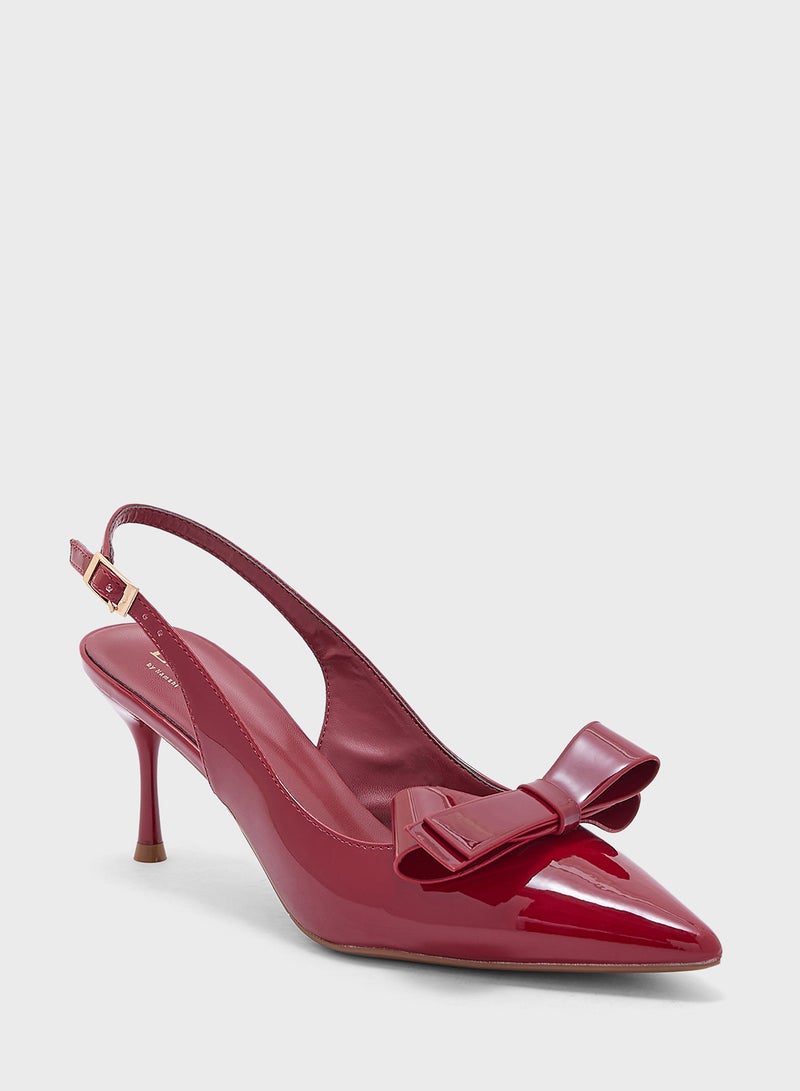 Bow Sling Back Pump