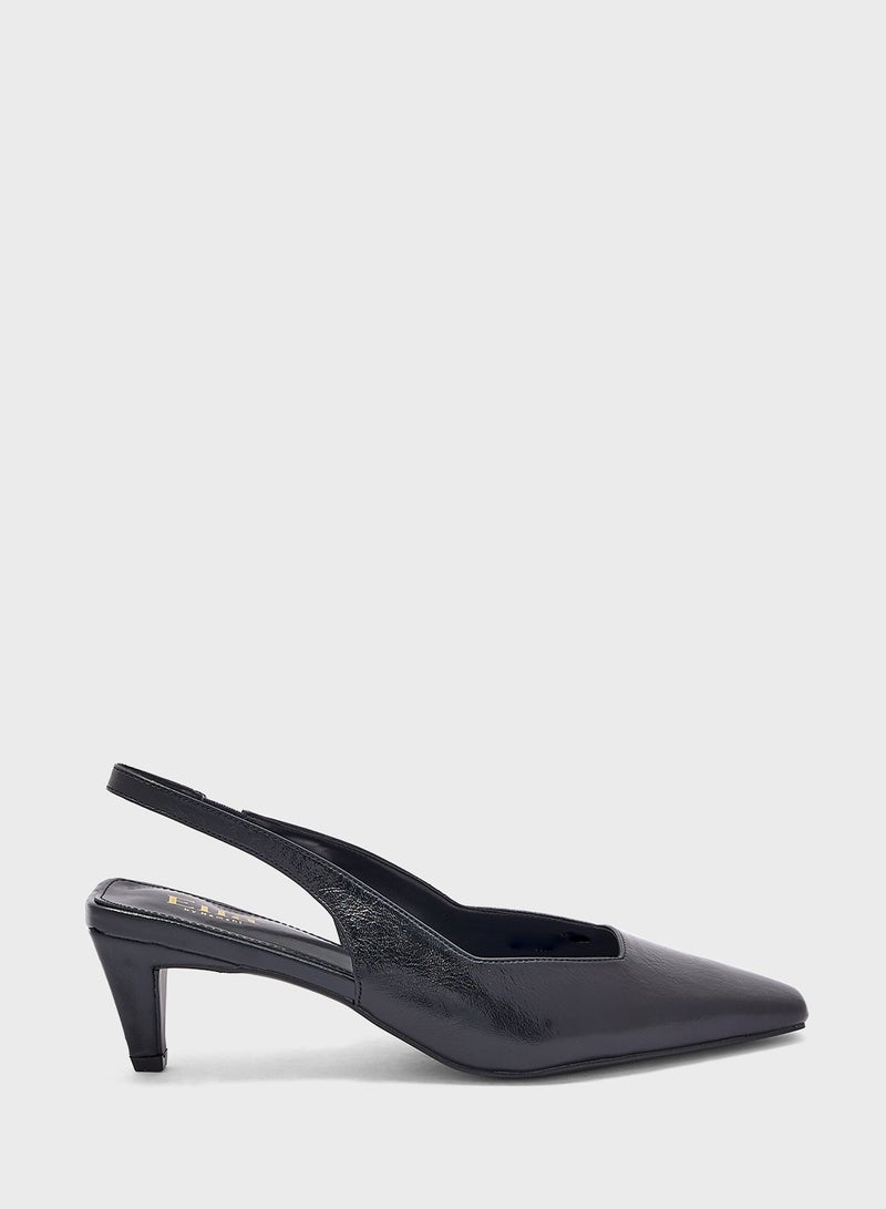 Low Heel Sling Back Pump