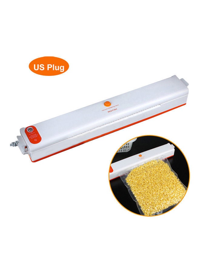 A C110 V 100W Full- Automatic Electric Vacuum Film Sealer Included 10 Pocket Bag White 38.00 x 6.00 10.00cm