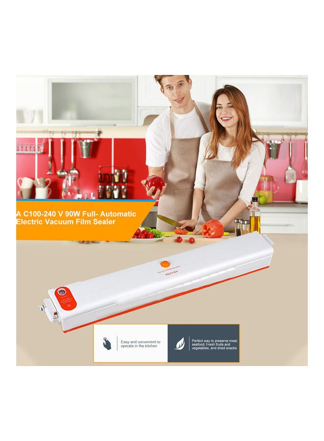 A C220 V 100W Full- Automatic Electric Vacuum Film Sealer Packaging Machine Packer Included 10 Pocket White 38.00 x 6.00 10.00cm