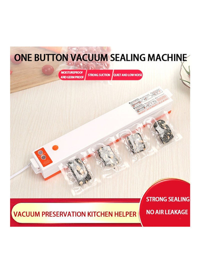 Automatic Touching Control LEDs Indicator Lights Vacuum Sealer Machine With 10 Bags Orange 38*6*10cm