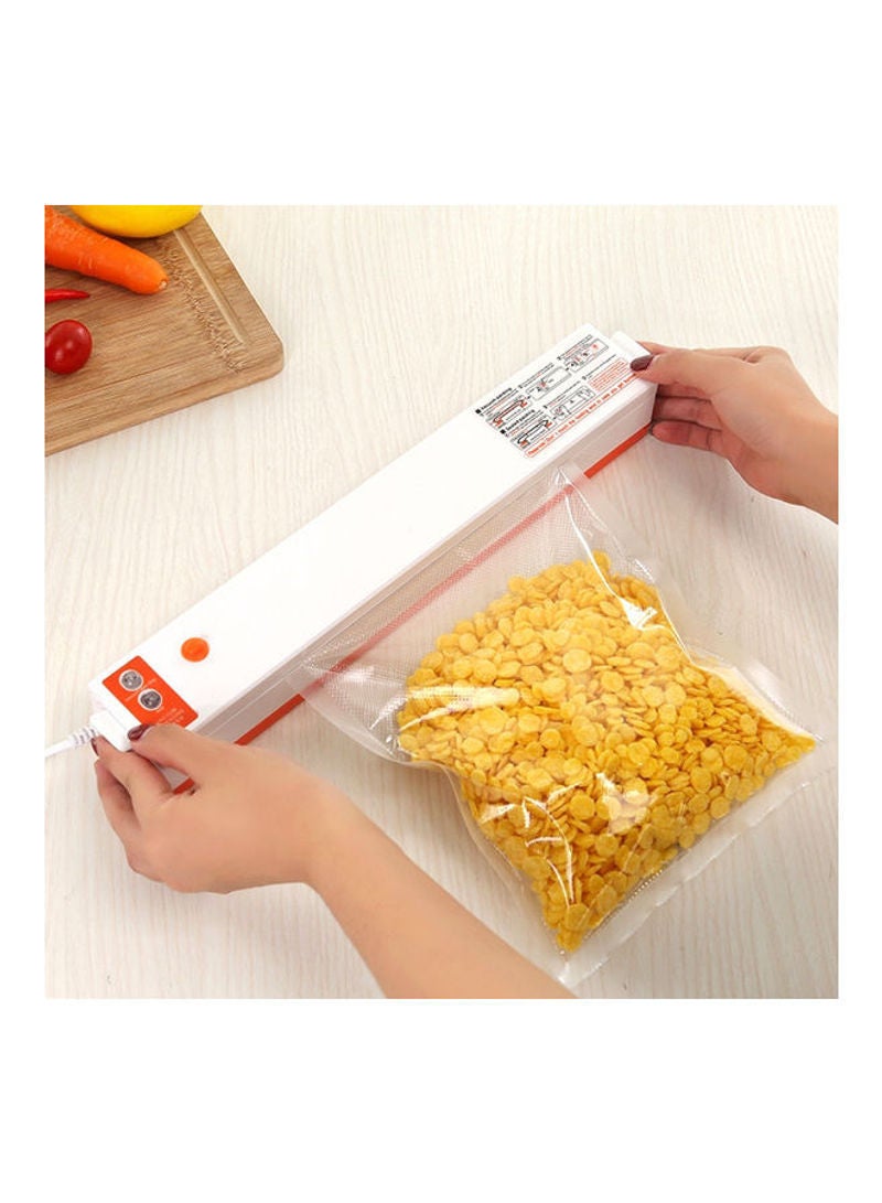 Automatic Touching Control LEDs Indicator Lights Vacuum Sealer Machine With 10 Bags Orange 38*6*10cm