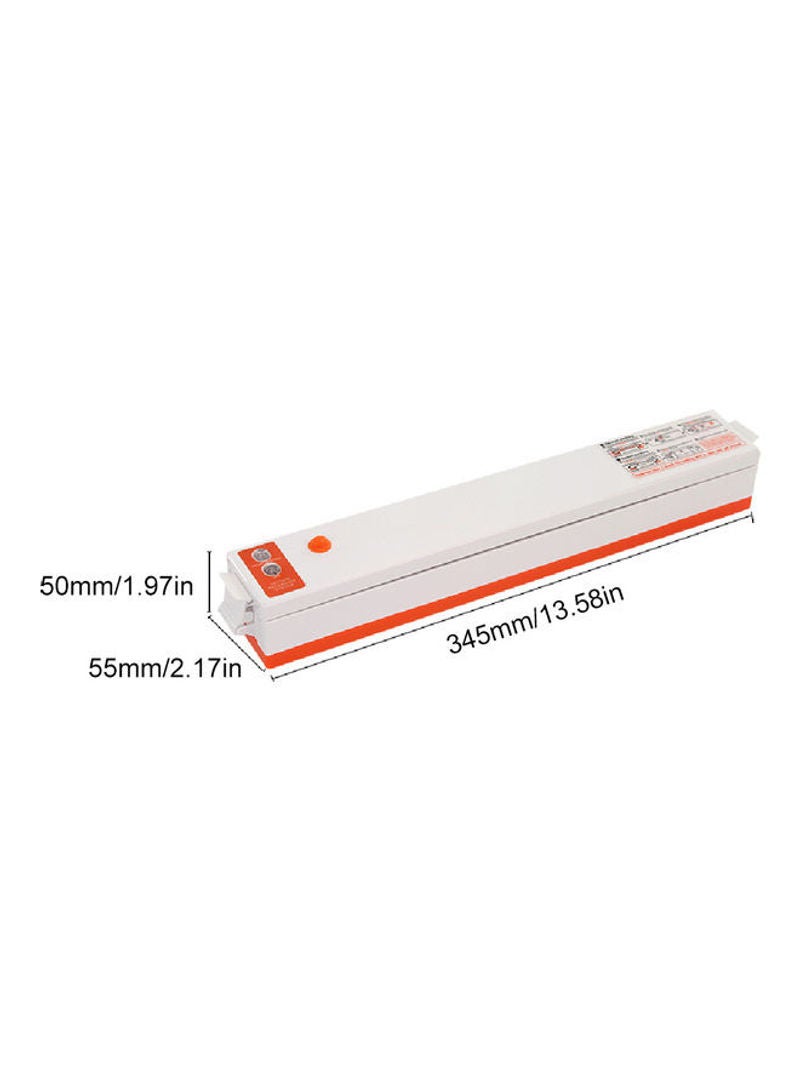 Automatic Touching Control LEDs Indicator Lights Vacuum Sealer Machine With 10 Bags Orange 38*6*10cm