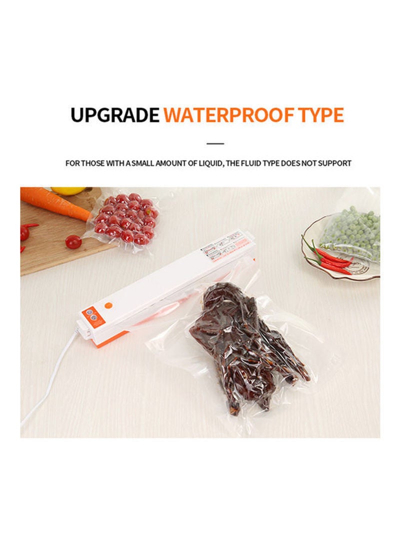 Automatic Touching Control LEDs Indicator Lights Vacuum Sealer Machine With 10 Bags Orange 38*6*10cm