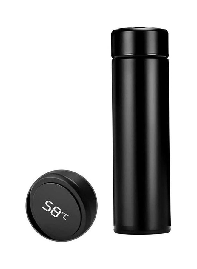 Vacuum Thermos Led Temperature Display Water Bottle Stainless Steel Double Wall Insulated Cup Intelligent Travel Coffee Mugs Black 500ml