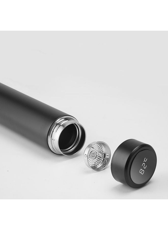 Stainless Steel Temperature Display Flasks Black 25x7x7centimeter
