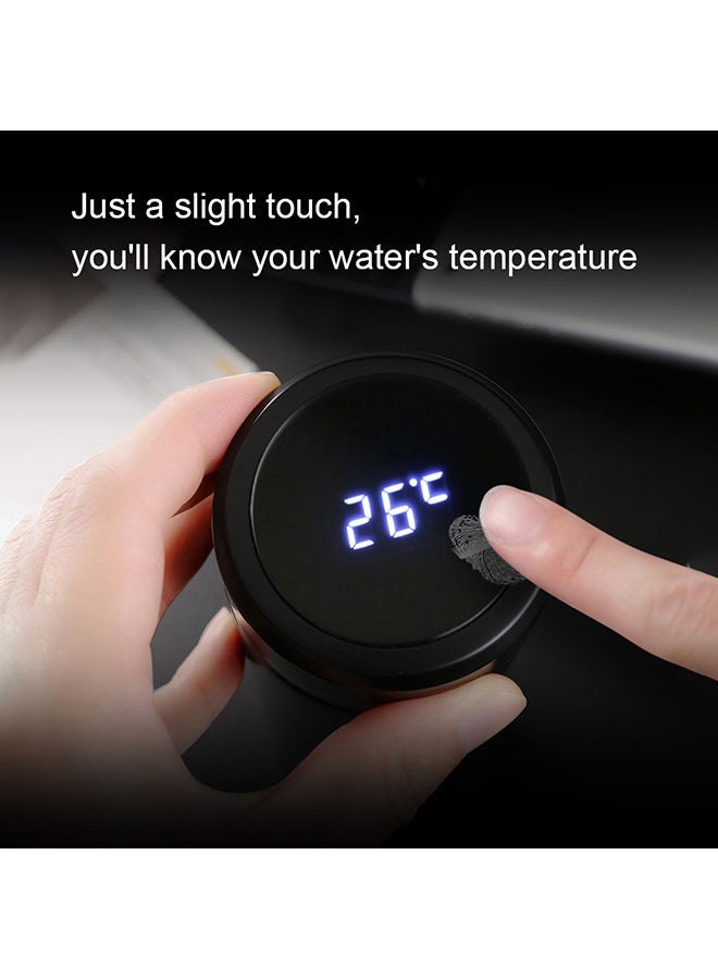 Stainless Steel Temperature Display Flasks Black 25x7x7centimeter