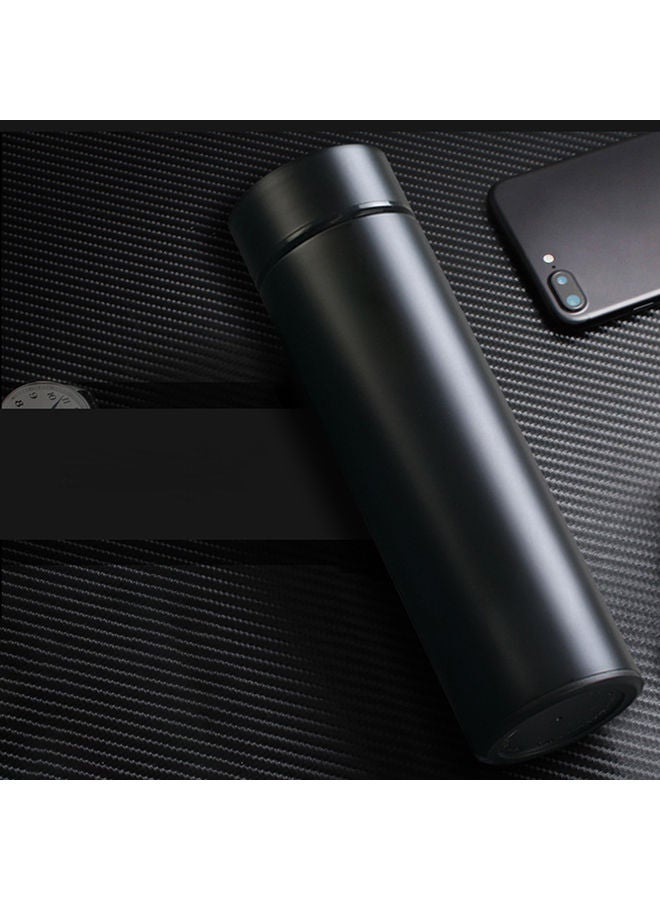 Stainless Steel Temperature Display Flasks Black 25x7x7centimeter