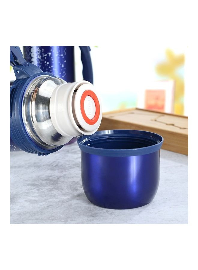 Stainless Steel Starry Sky Double-Layer Vacuum Flask Blue/White