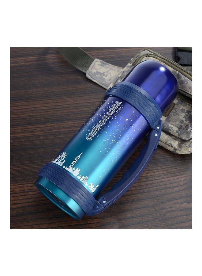 Stainless Steel Starry Sky Double-Layer Vacuum Flask Blue/White