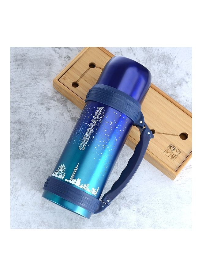 Stainless Steel Starry Sky Double-Layer Vacuum Flask Blue/White