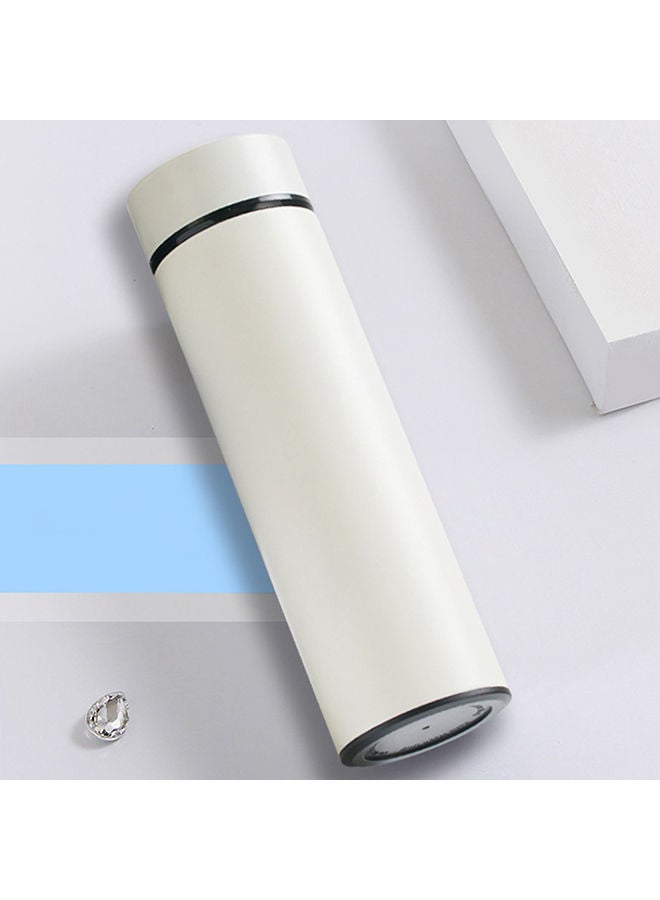 Stainless Steel Temperature Display Flasks White 24x7x7centimeter