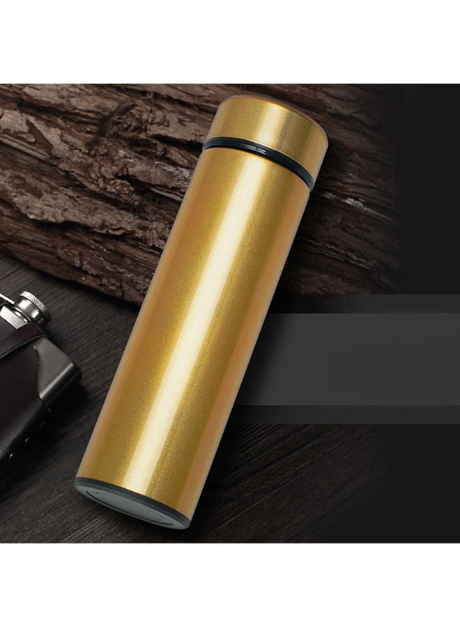 Stainless Steel Temperature Display Flasks Gold 25x7x7centimeter