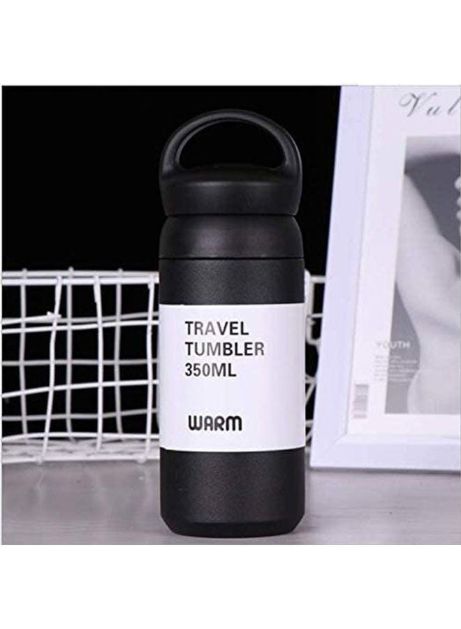 Double Wall Vacuum Stainless Steel Thermal Travel Tumbler, Coffee Mug, Water Bottle Black 350ml