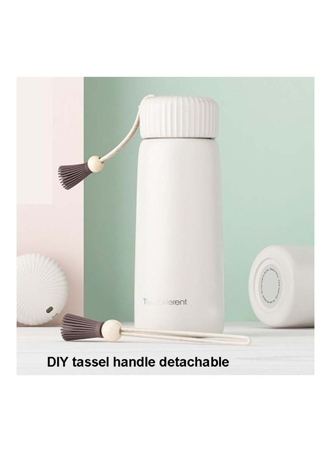 Stainless Steel Tassel Vacuum Flask White/Beige