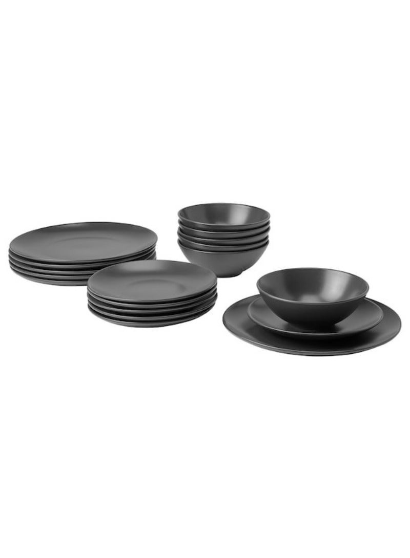 Faergklar 18 Piece Service Matt Dark Grey