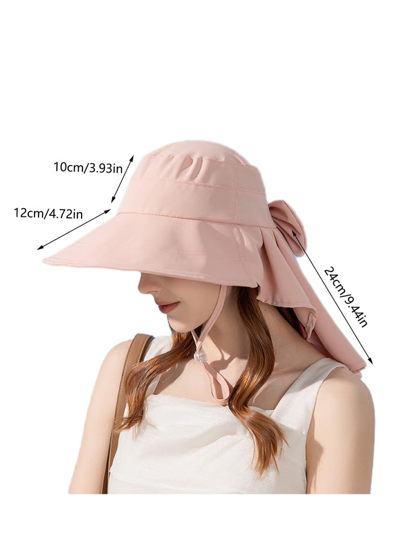 Wide Brim UPF 50+ UV Protection Sun Hats Hiking Fishing with Neck Flap Gardening Face Shawl Large Roll up Cap Summer Beach Vacation