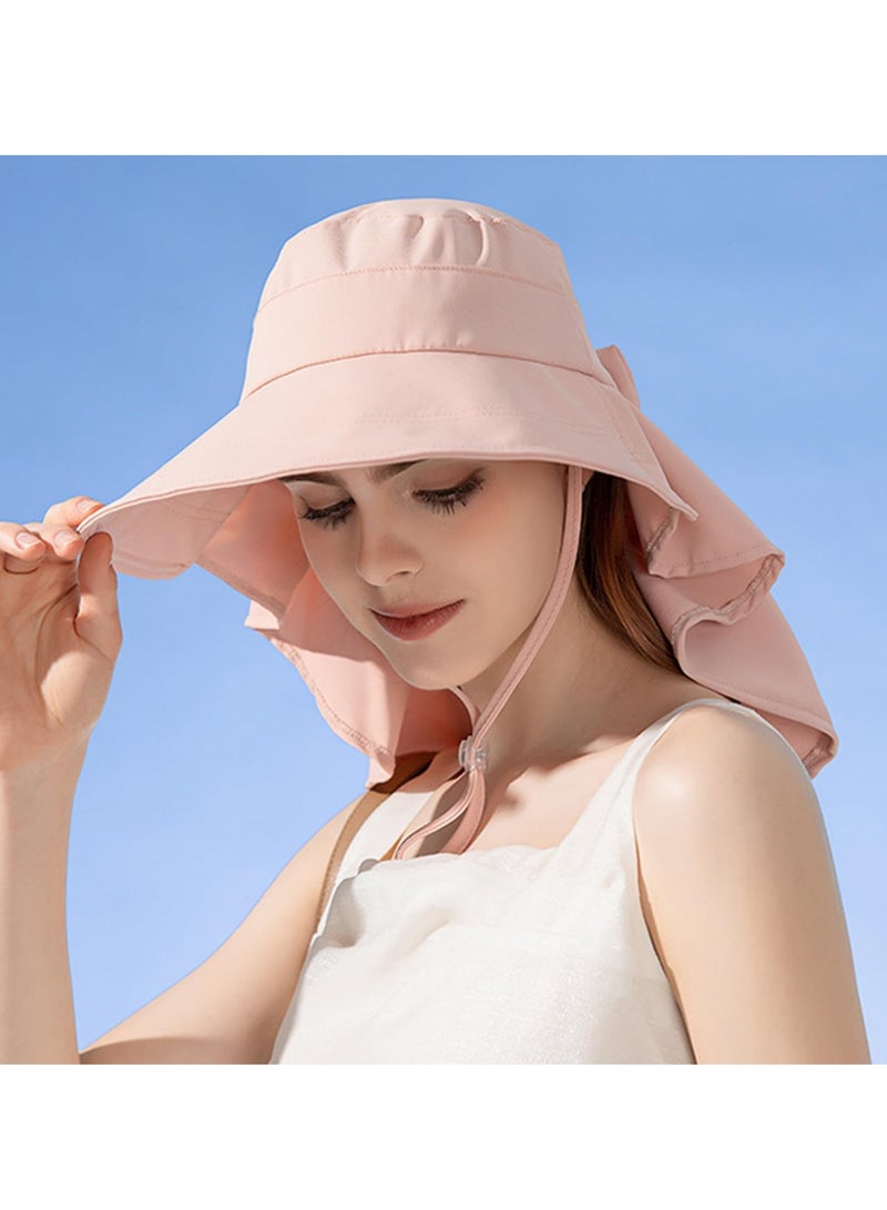 Wide Brim UPF 50+ UV Protection Sun Hats Hiking Fishing with Neck Flap Gardening Face Shawl Large Roll up Cap Summer Beach Vacation