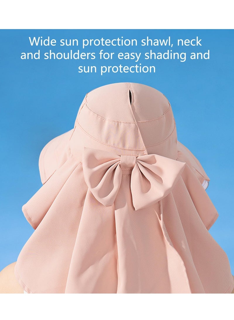 Wide Brim UPF 50+ UV Protection Sun Hats Hiking Fishing with Neck Flap Gardening Face Shawl Large Roll up Cap Summer Beach Vacation