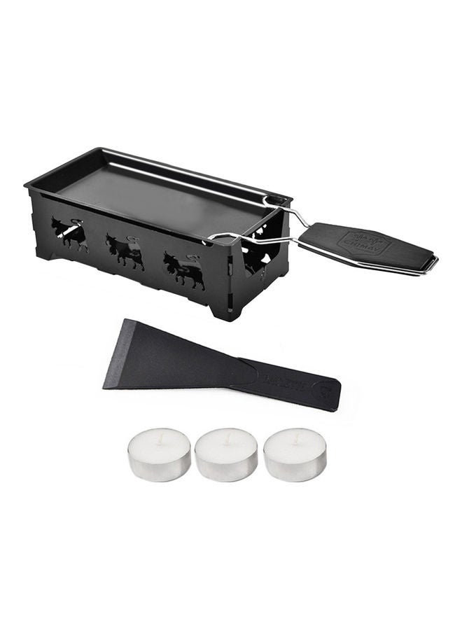 Non-Stick Raclette Grill Set Black 19.00x6.50x9.50cm