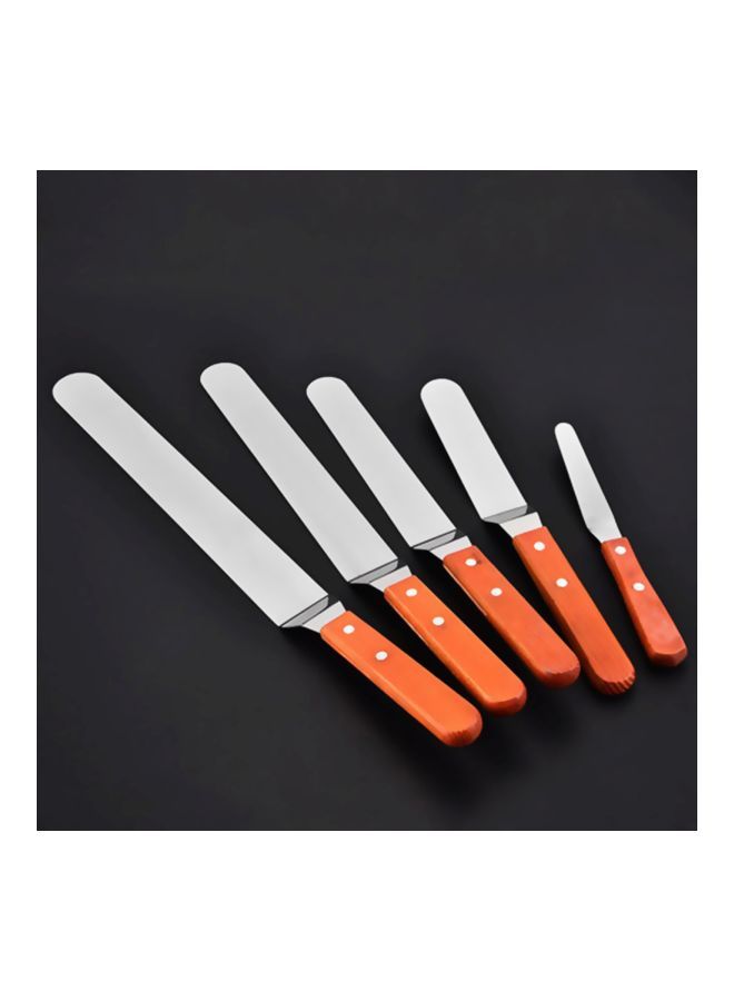 Stainless Steel Spatula Silver/Orange 26x3.2centimeter