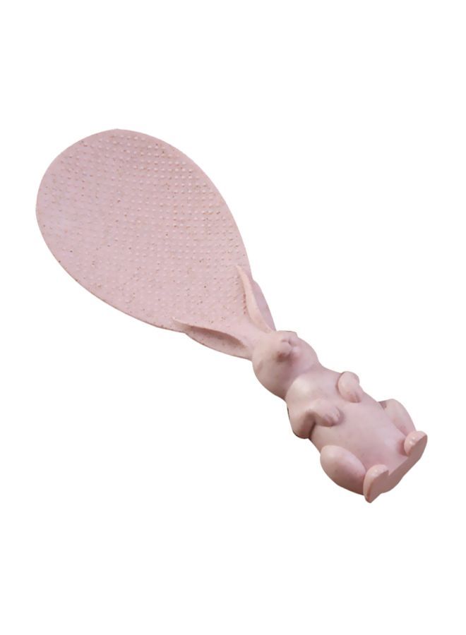 Wheat Straw Cute Rabbit Shape Rice Spoon Pink 233x70millimeter