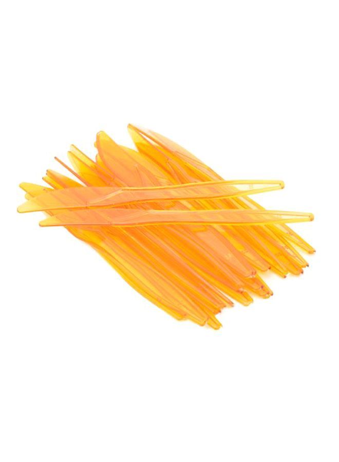 25-Piece Disposable Knives Yellow