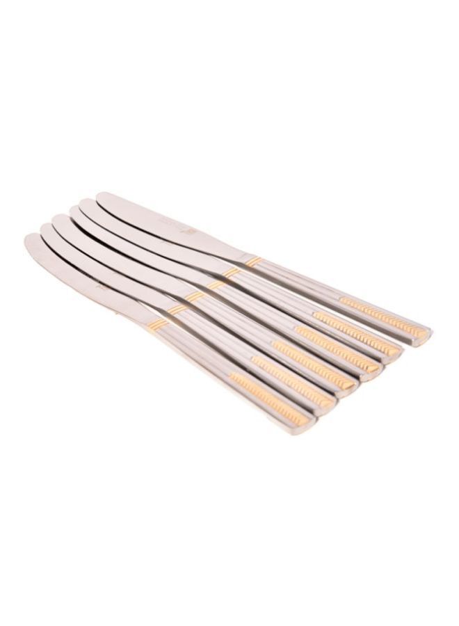 6-Piece Knife Set Silver/Gold