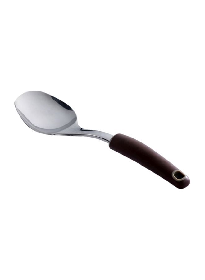 Gaia Steel Solid Spoon Silver/Black