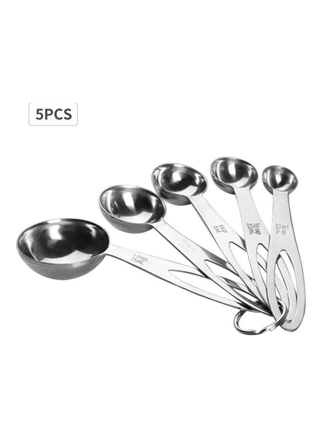 5-Piece Measuring Spoons Set Silver