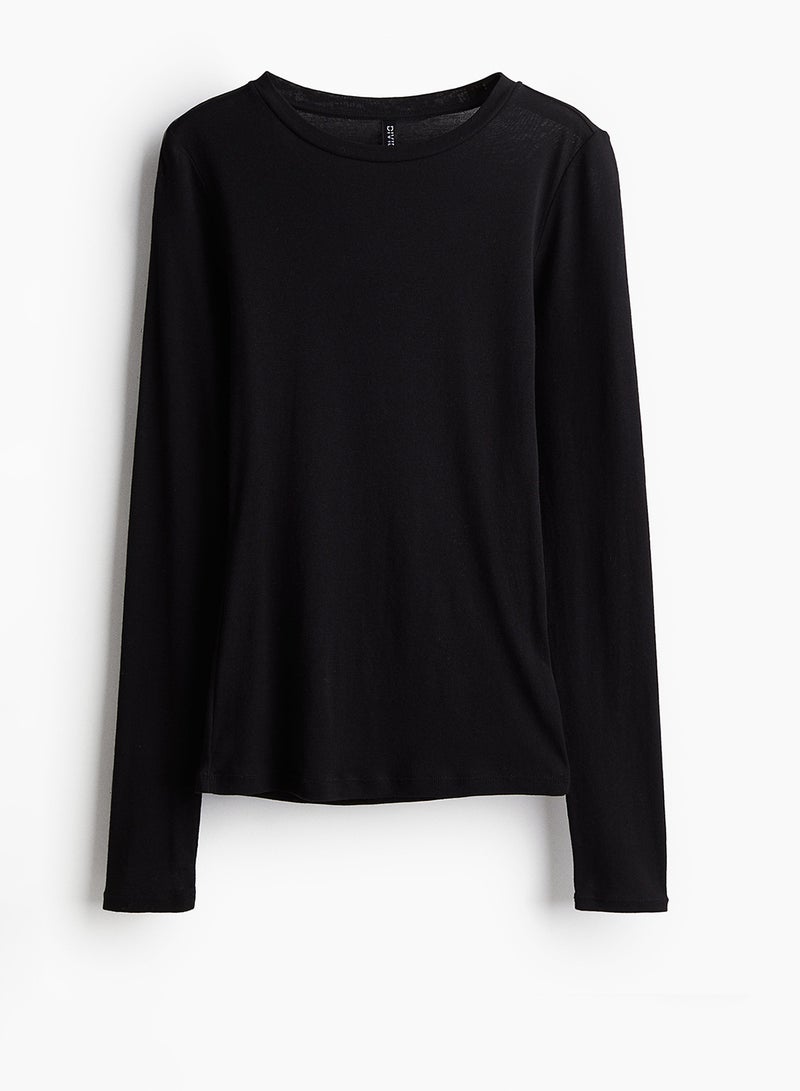 Long-Sleeved Jersey Top