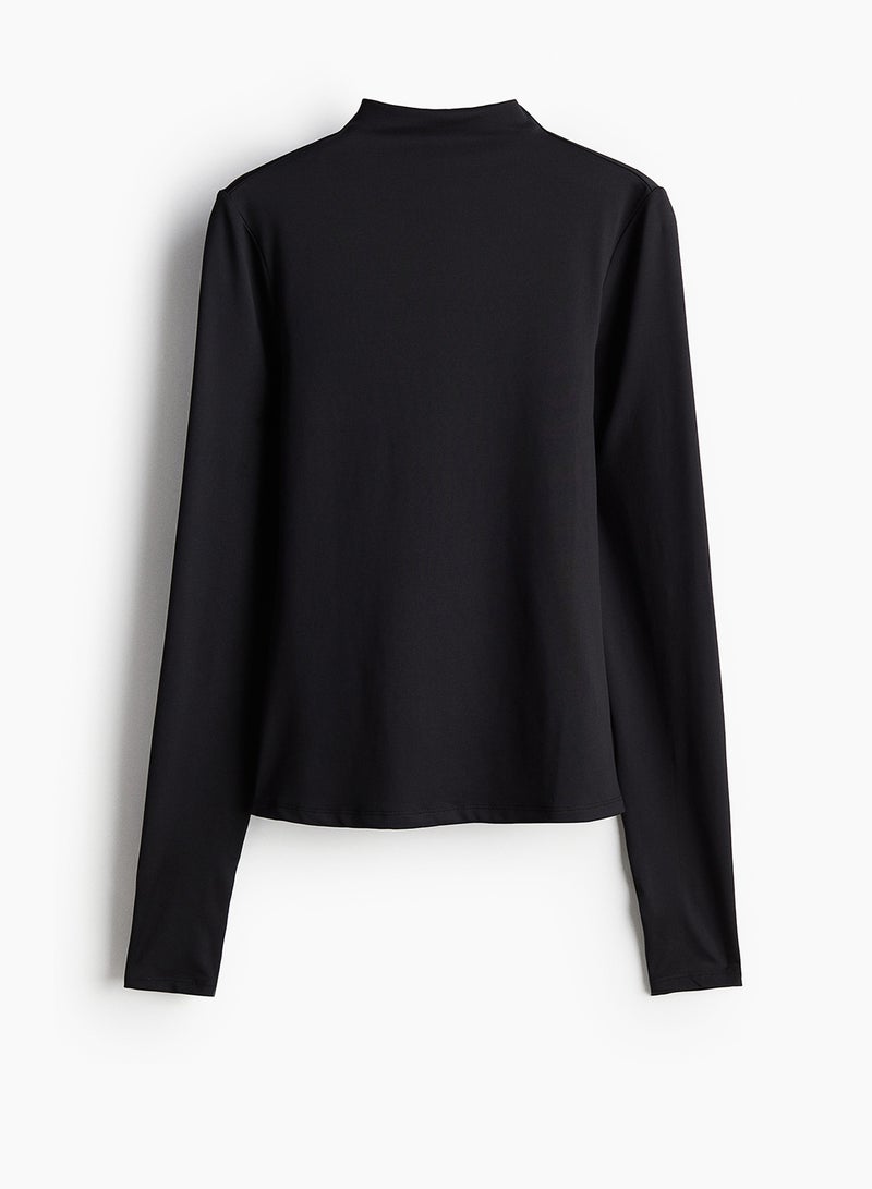 Turtleneck Jersey Top