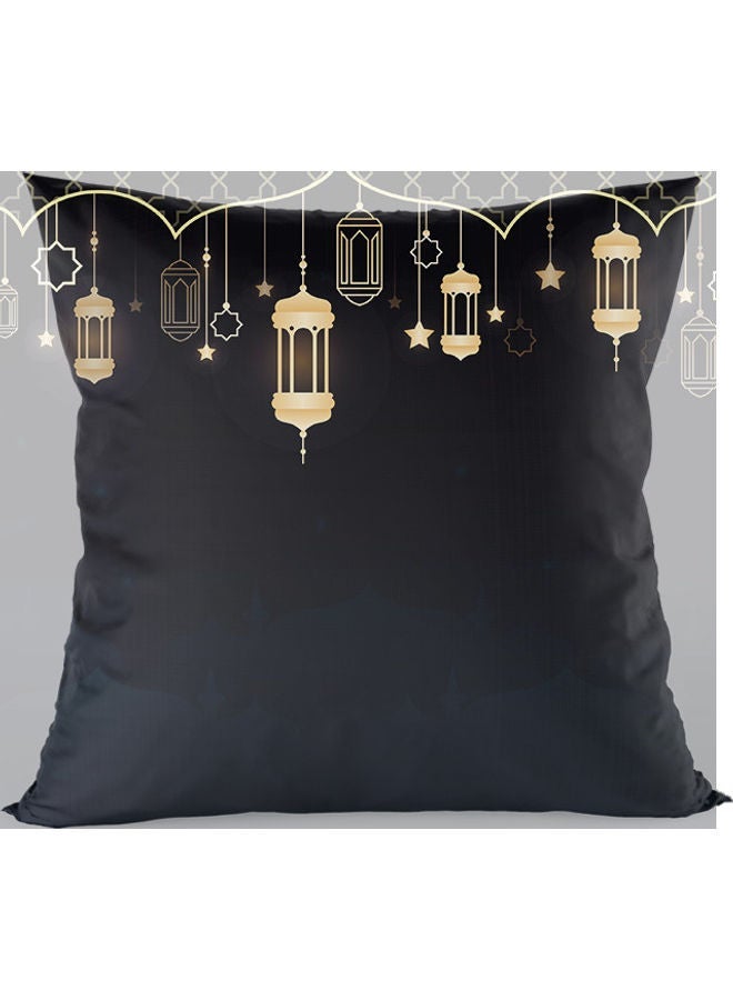 Lantern Design Cushion Cover Black 45 x 45cm