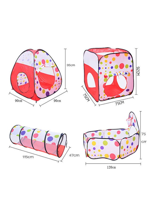 3-In-1 Foldable Play Tent Set 5x 12centimeter
