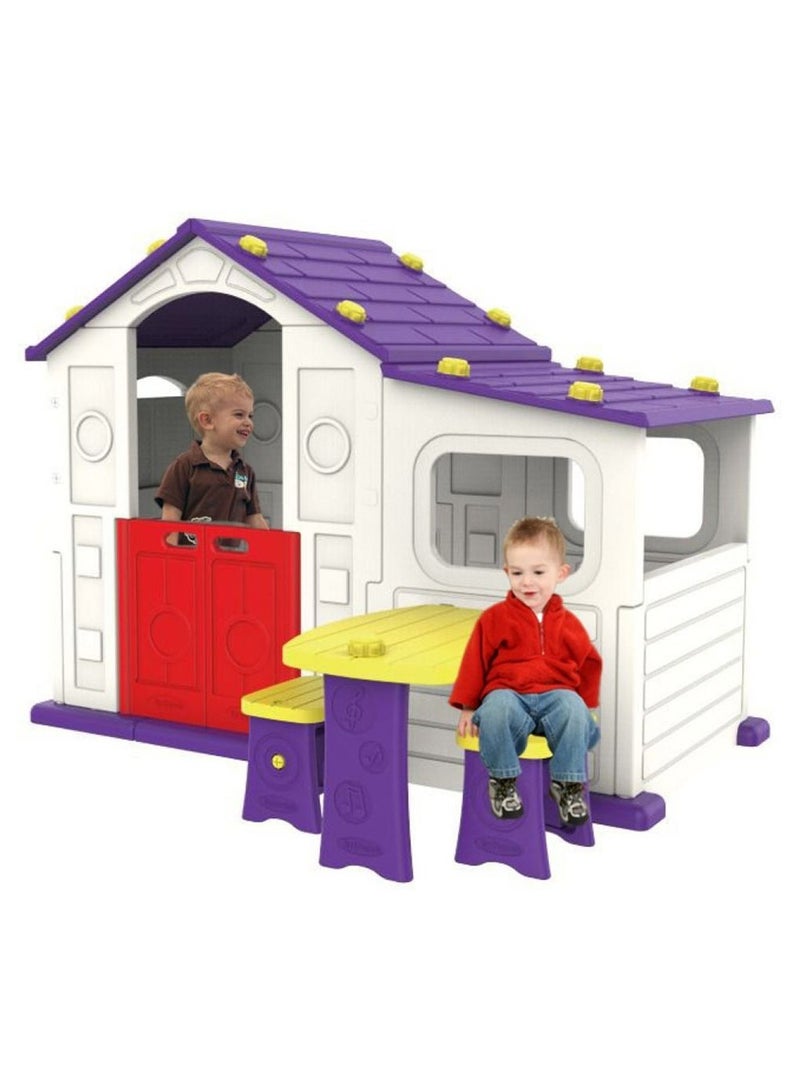 Big Playhouse w/ Play Shed, Table & Chairs