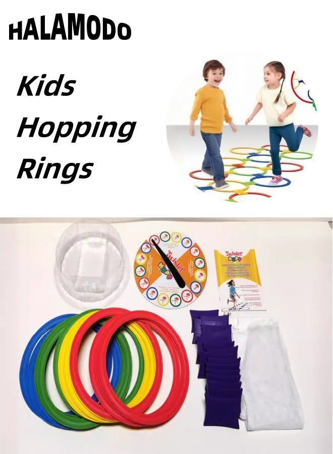 Kids Hopping Toy Activity Rings of Various Colors Multipurpose for Balance Juggling Throwing Rhythmic Exercises and Gymnastics