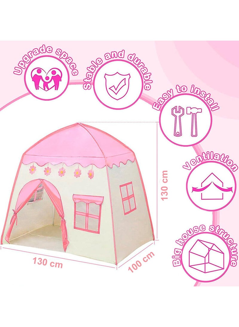 Kids Princess Castle Tent – Children Playhouse for Indoor Outdoor, Easy to Assemble, Boys & Girls Birthday Gift