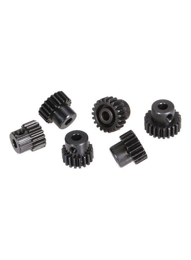 6-Piece Metal Pinion Motor Gear For 1/10 RC Buggy Car Monster Truck 8.5x2.5x4cm