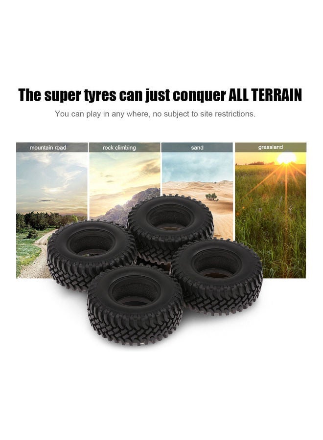 4 Piece 100MM Rock Crawler Tyre 16x10x10cm