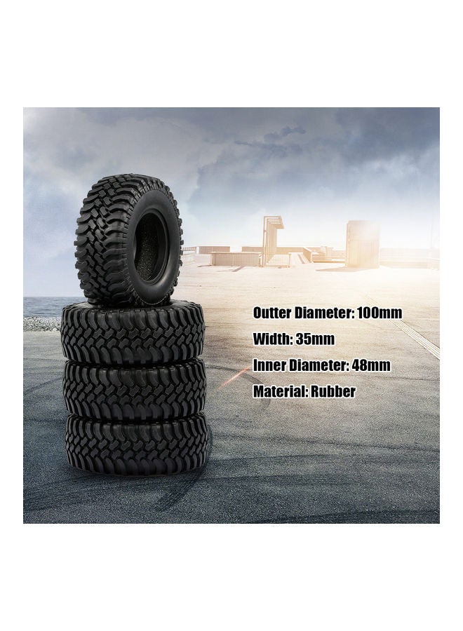 4 Piece 100MM Rock Crawler Tyre 16x10x10cm