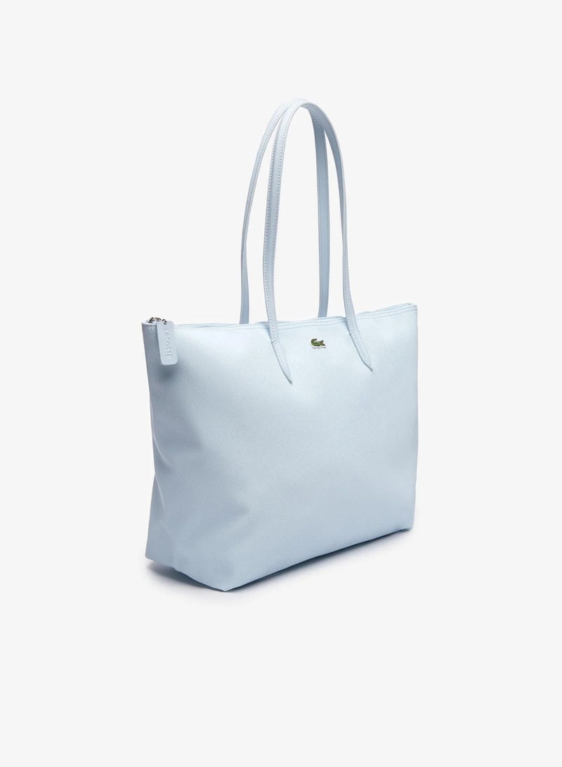 Women's L12.12 Concept Fashion Versatile Large Capacity Zipper Handbag Tote Bag Shoulder Bag Large Light Blue