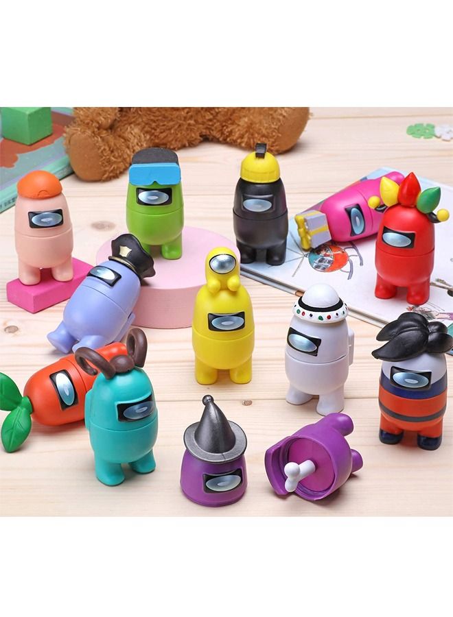 Among Us Figurines Model Toys, 12Pcs Collection Toys for Game Fans, Mini Character Action Figure Decorations, Desk Toy Gift for Children