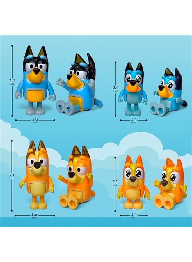 12PCS Inspired by Bluey Dogs Figures Toys Playset, Wolves-Action Figures Family and Friends Set