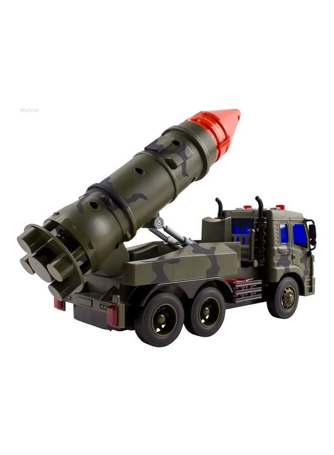 Friction Powered Launcher Fighter Military Truck Multicolour 4.8 x 12.8 7.8cm
