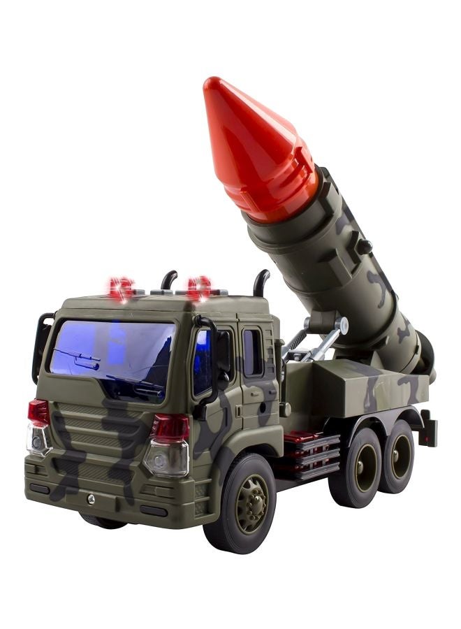 Friction Powered Launcher Fighter Military Truck Multicolour 4.8 x 12.8 7.8cm