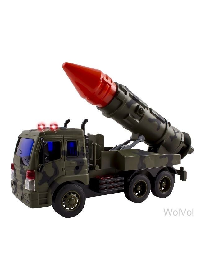 Friction Powered Launcher Fighter Military Truck Multicolour 4.8 x 12.8 7.8cm