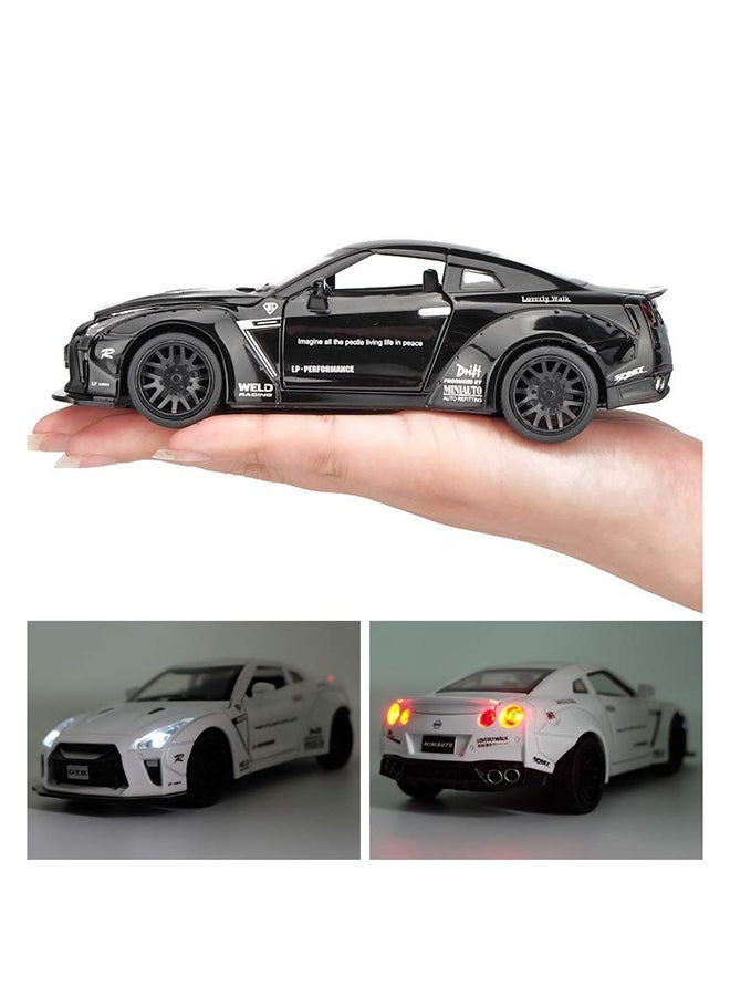 Alloy Metal Nissan GTR Pull Back Car Model With Sound Light Multicolour