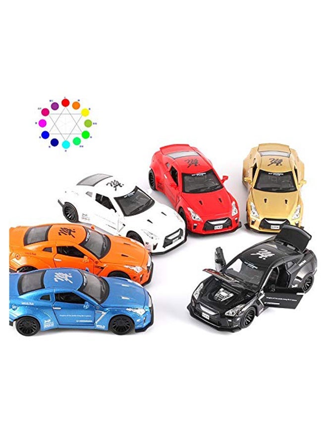 Alloy Metal Nissan GTR Pull Back Car Model With Sound Light Multicolour
