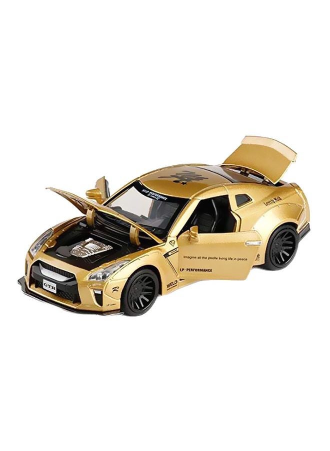 Alloy Metal Nissan GTR Pull Back Car Model With Sound Light Multicolour